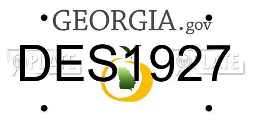 DES1927 Georgia License Plate