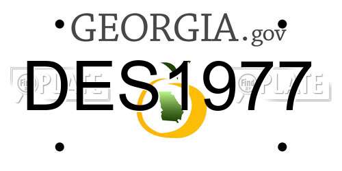 DES1977 Georgia License Plate