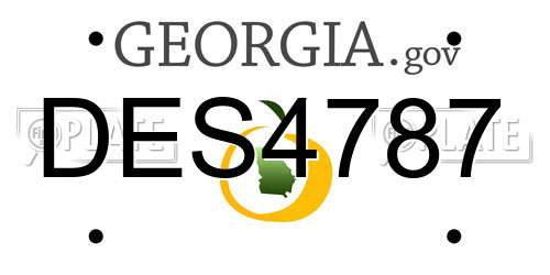 DES4787 Georgia License Plate
