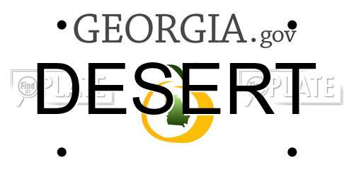 DESERT Georgia License Plate