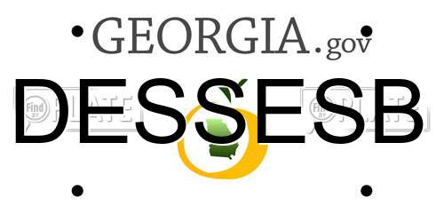 DESSESB Georgia License Plate