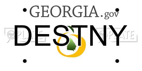 DESTNY Georgia License Plate