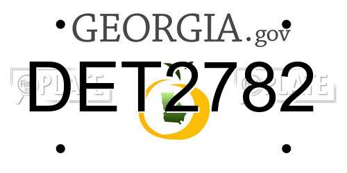 DET2782 Georgia License Plate