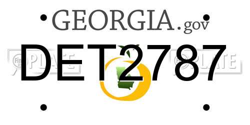 DET2787 Georgia License Plate