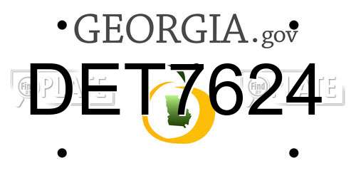 DET7624 Georgia License Plate