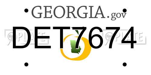 DET7674 Georgia License Plate