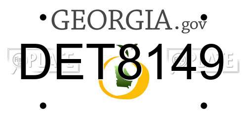 DET8149 Georgia License Plate