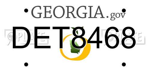 DET8468 Georgia License Plate