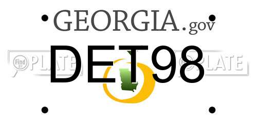 DET98 Georgia License Plate