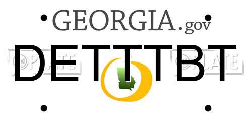 DETTTBT Georgia License Plate