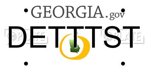 DETTTST Georgia License Plate