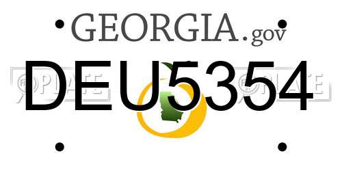 DEU5354 Georgia License Plate