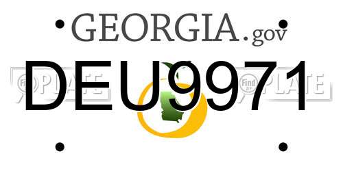 DEU9971 Georgia License Plate