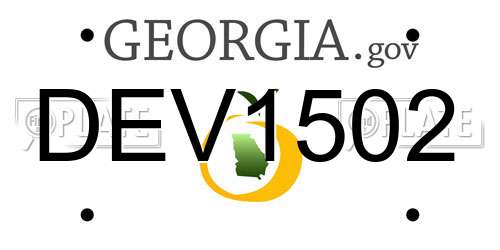 DEV1502 Georgia License Plate