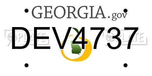 DEV4737 Georgia License Plate
