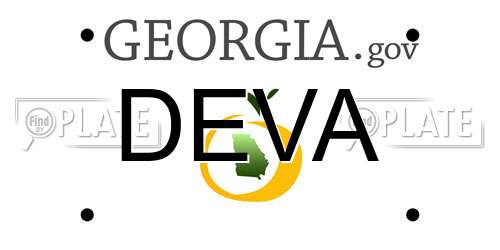 DEVA Georgia License Plate