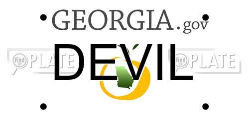 DEVIL Georgia License Plate