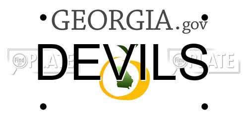 DEVILS Georgia License Plate