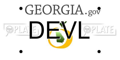 DEVL Georgia License Plate