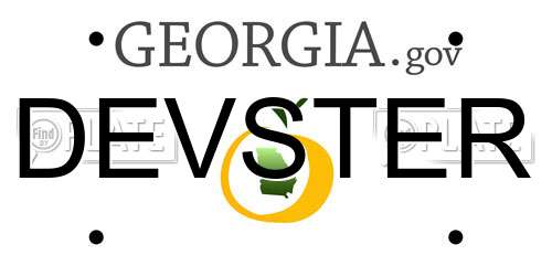 DEVSTER Georgia License Plate