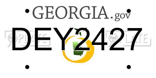 DEY2427 Georgia License Plate