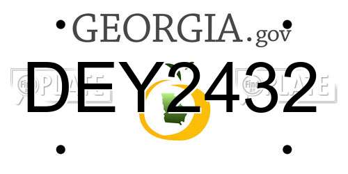 DEY2432 Georgia License Plate