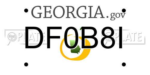 DF0B8I Georgia License Plate
