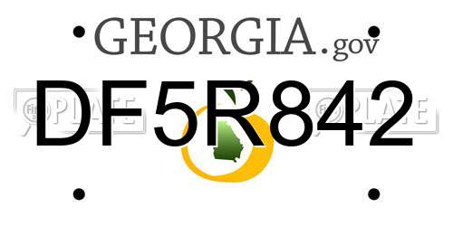 DF5R842 Georgia License Plate