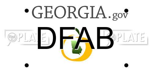 DFAB Georgia License Plate