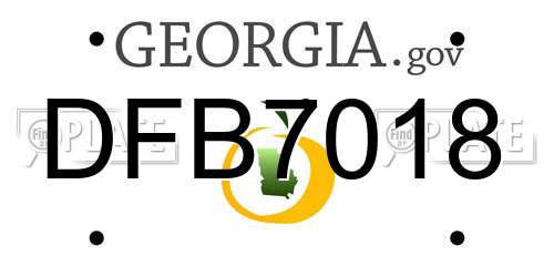 DFB7018 Georgia License Plate