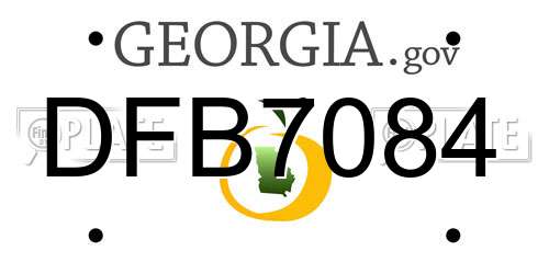 DFB7084 Georgia License Plate