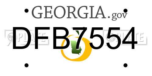 DFB7554 Georgia License Plate