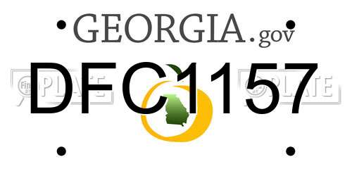 DFC1157 Georgia License Plate