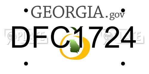 DFC1724 Georgia License Plate