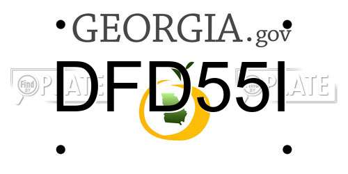 DFD55I Georgia License Plate