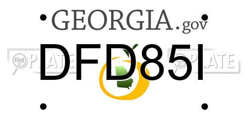 DFD85I Georgia License Plate