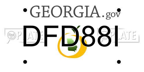 DFD88I Georgia License Plate
