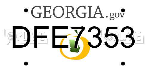 DFE7353 Georgia License Plate