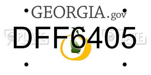 DFF6405 Georgia License Plate