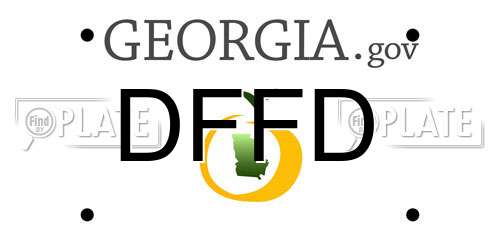 DFFD Georgia License Plate