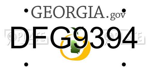 DFG9394 Georgia License Plate