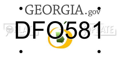 DFO581 Georgia License Plate