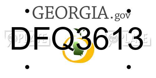 DFQ3613 Georgia License Plate