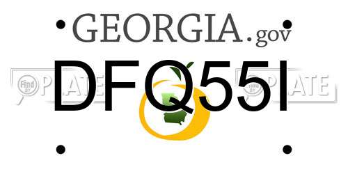 DFQ55I Georgia License Plate