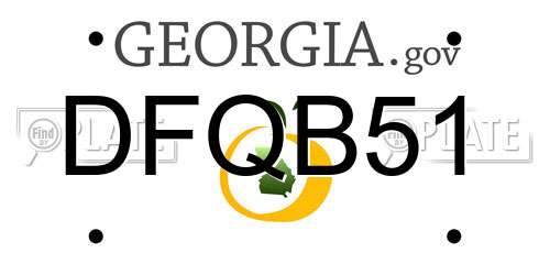 DFQB51 Georgia License Plate