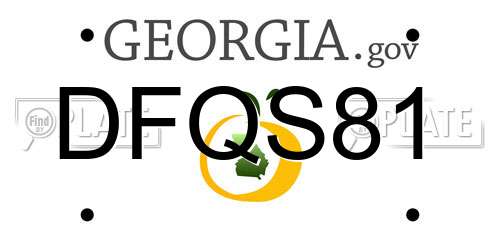 DFQS81 Georgia License Plate