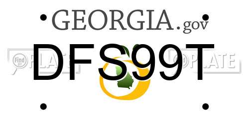 DFS99T Georgia License Plate