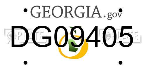 DG09405 Georgia License Plate
