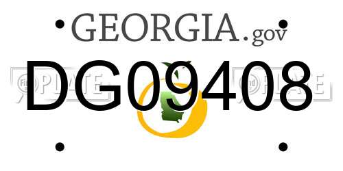 DG09408 Georgia License Plate