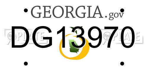 DG13970 Georgia License Plate